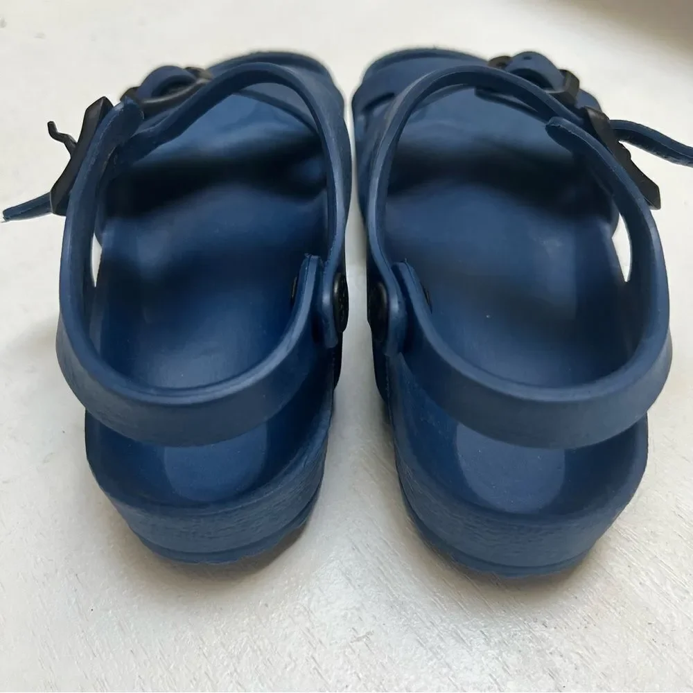 Birkenstock Rio Ankle Strap Sandals Navy Kids Unisex US 11-11.5 / EU 29 EUC